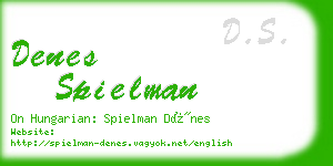 denes spielman business card